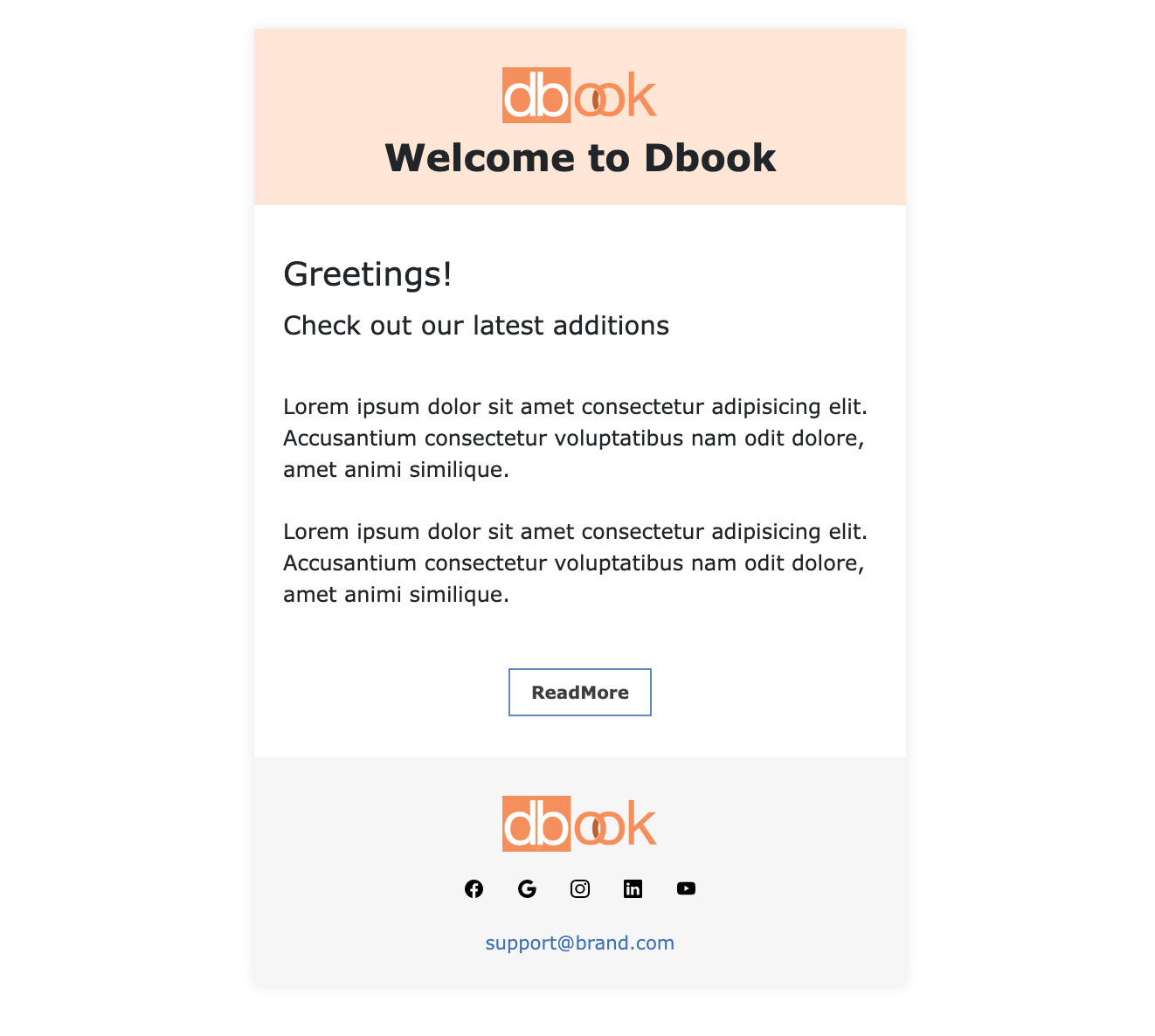 Welcome Email template 1