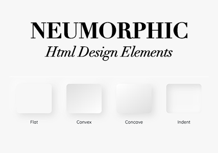 Neumorphic design html elements